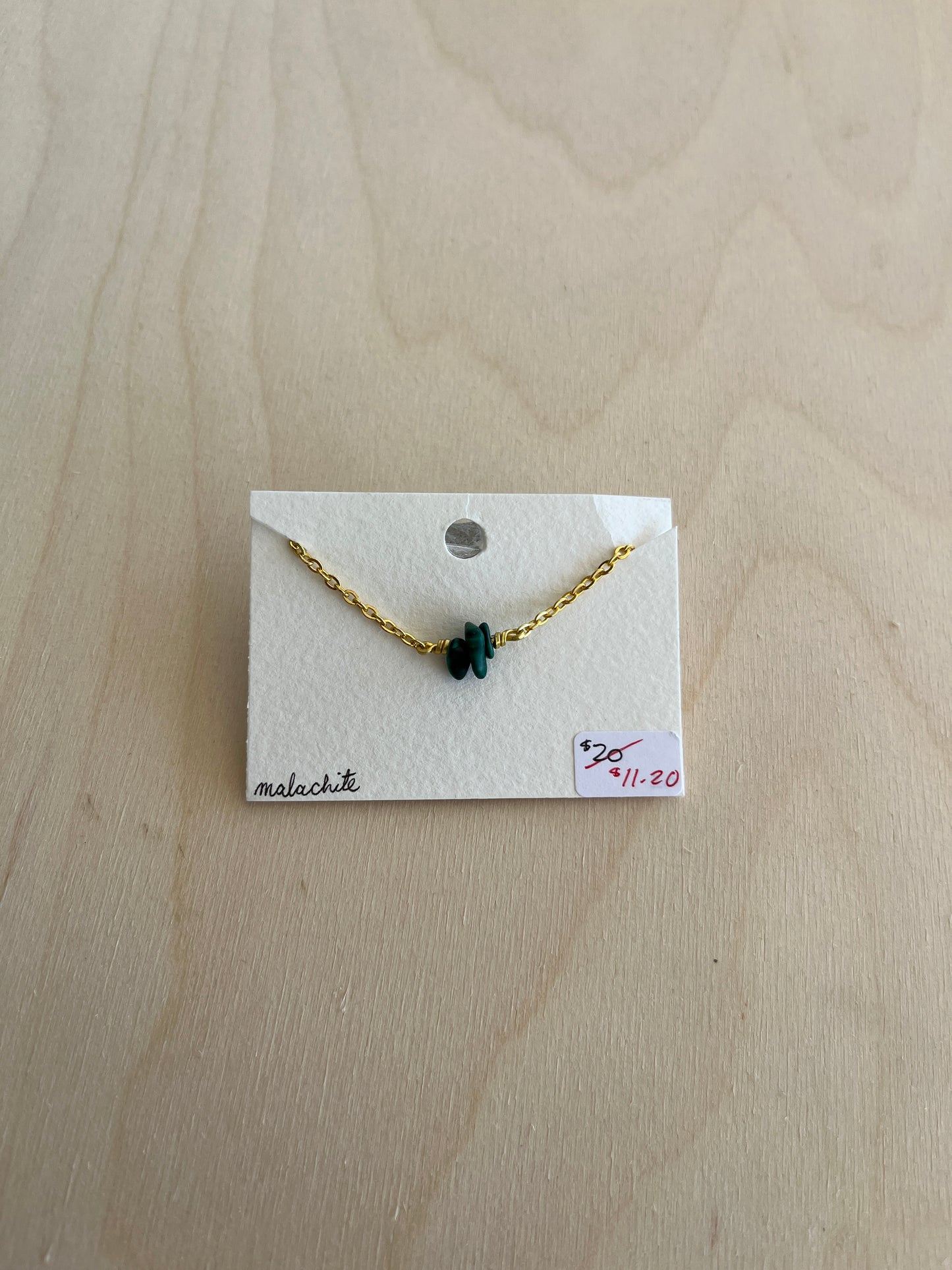 Malachite Chain Bracelet - Gold