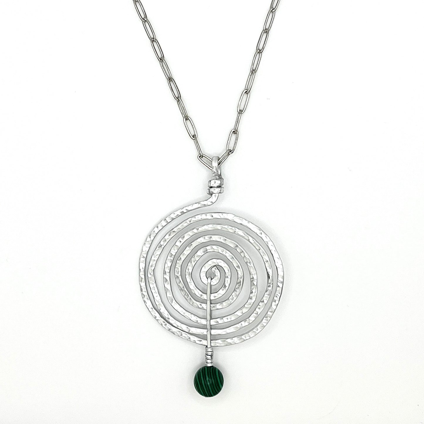 MALACHITE SPIRAL NECKLACE