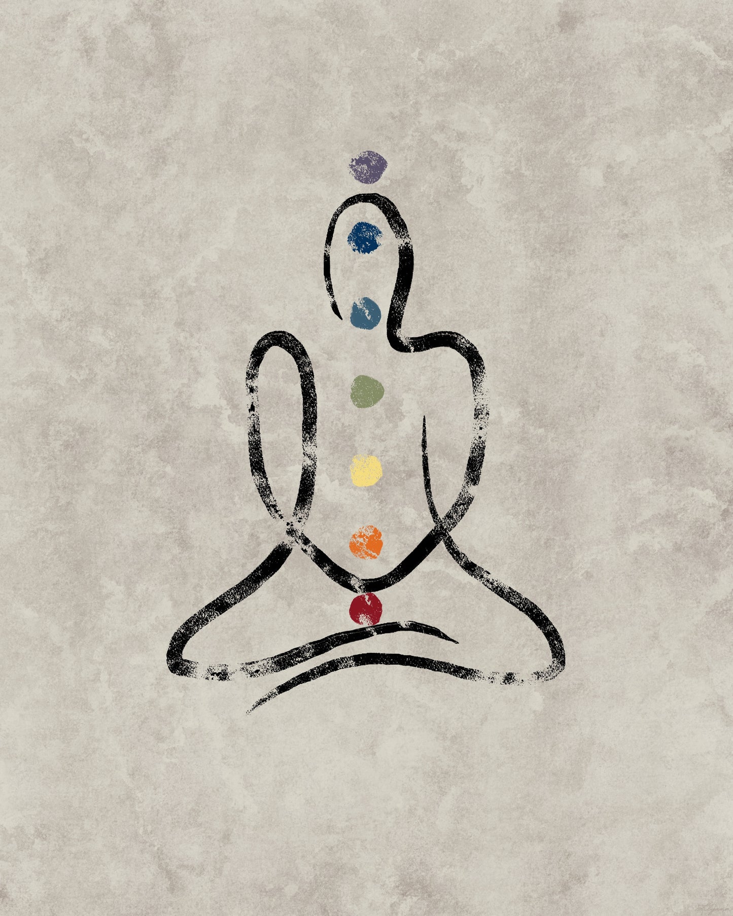 Chakra Body Art Print