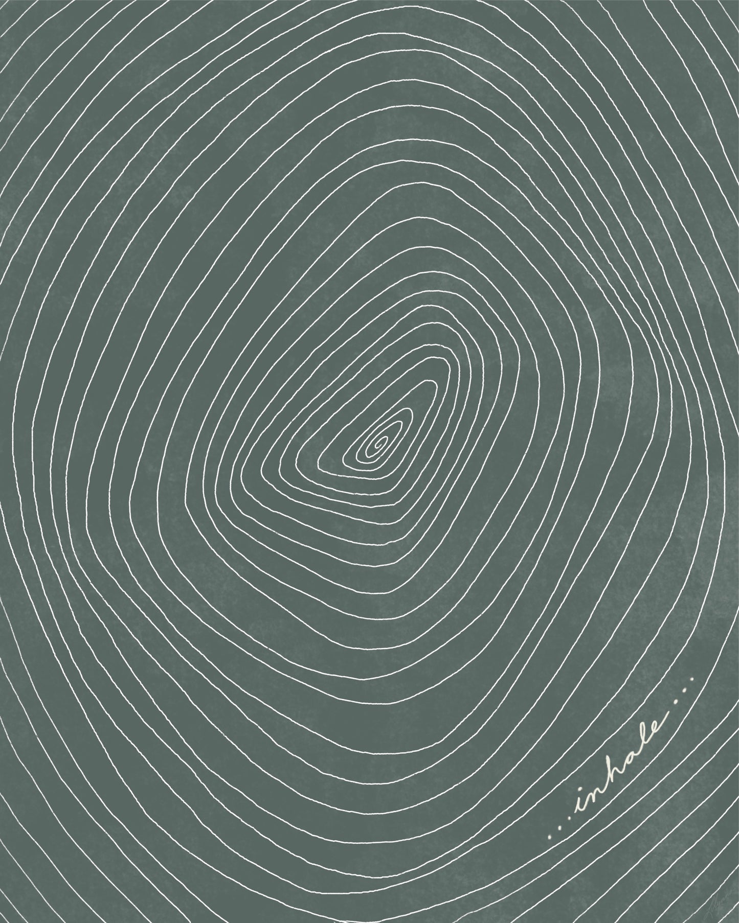 Inhale Spiral Art Print