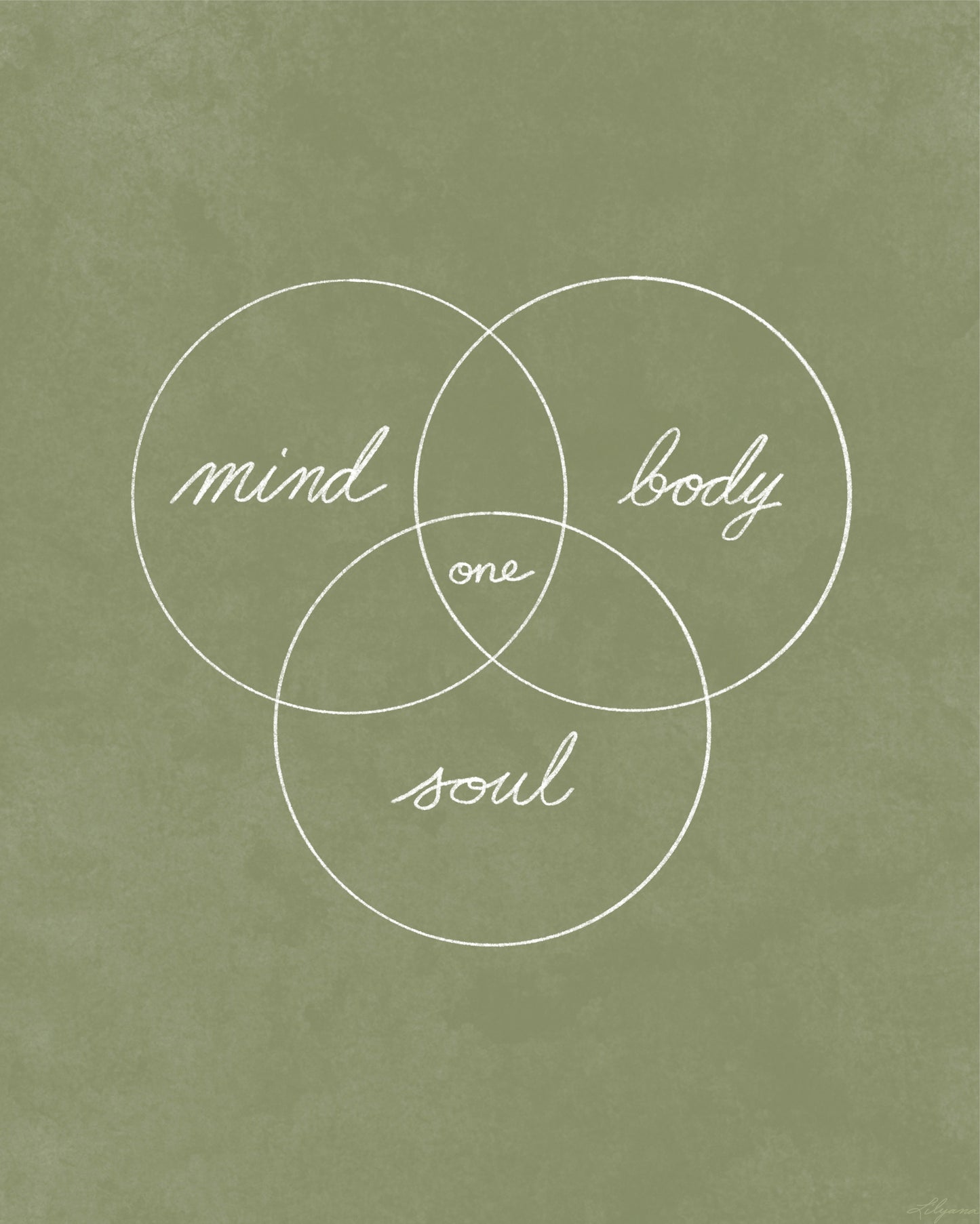 Mind Body Soul as One Art Print