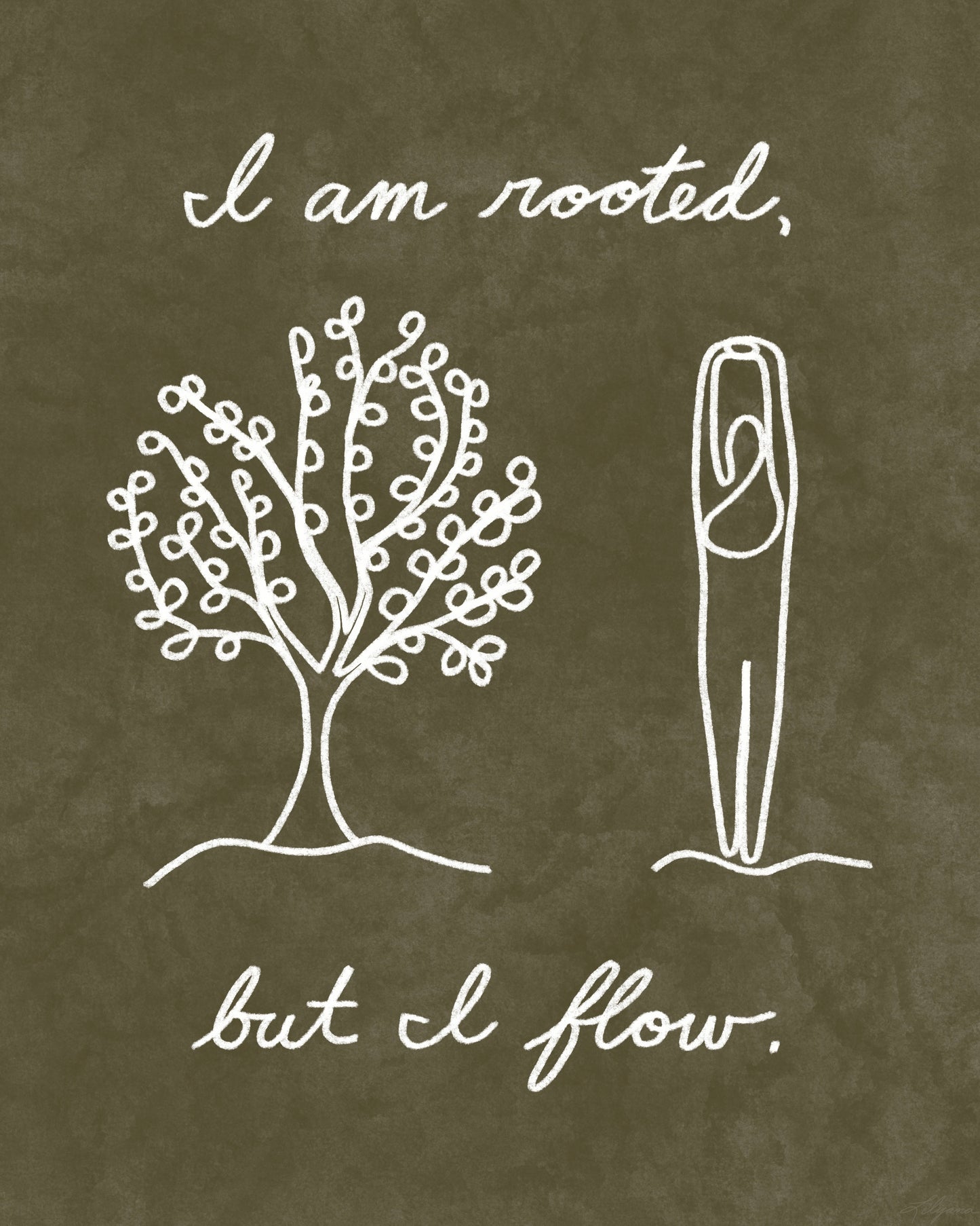 Rooted Art Print - Green