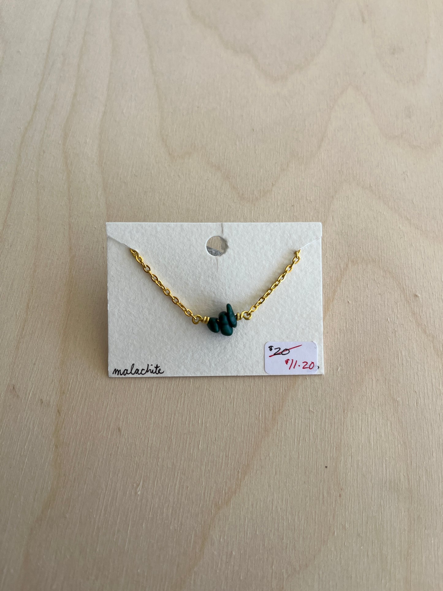 Malachite Chain Bracelet - Gold