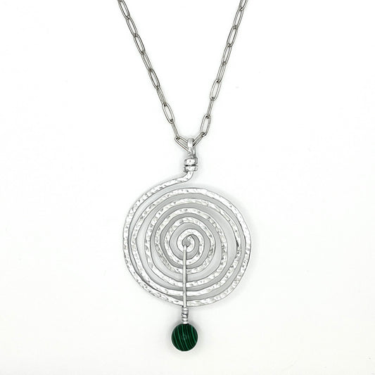 MALACHITE SPIRAL NECKLACE