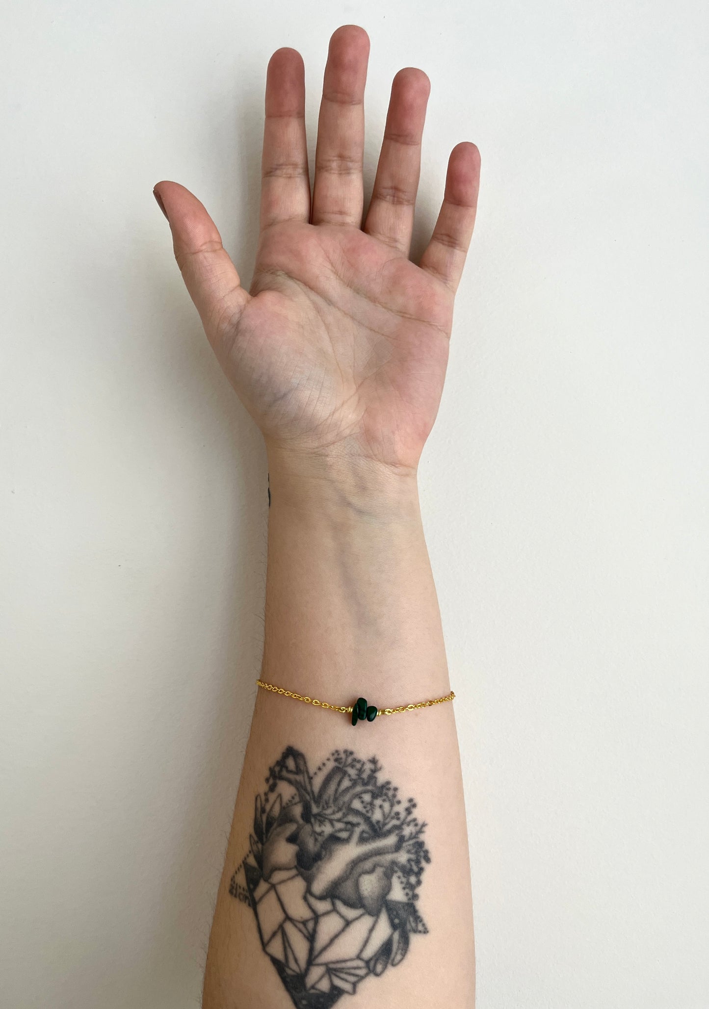 Malachite Chain Bracelet - Gold