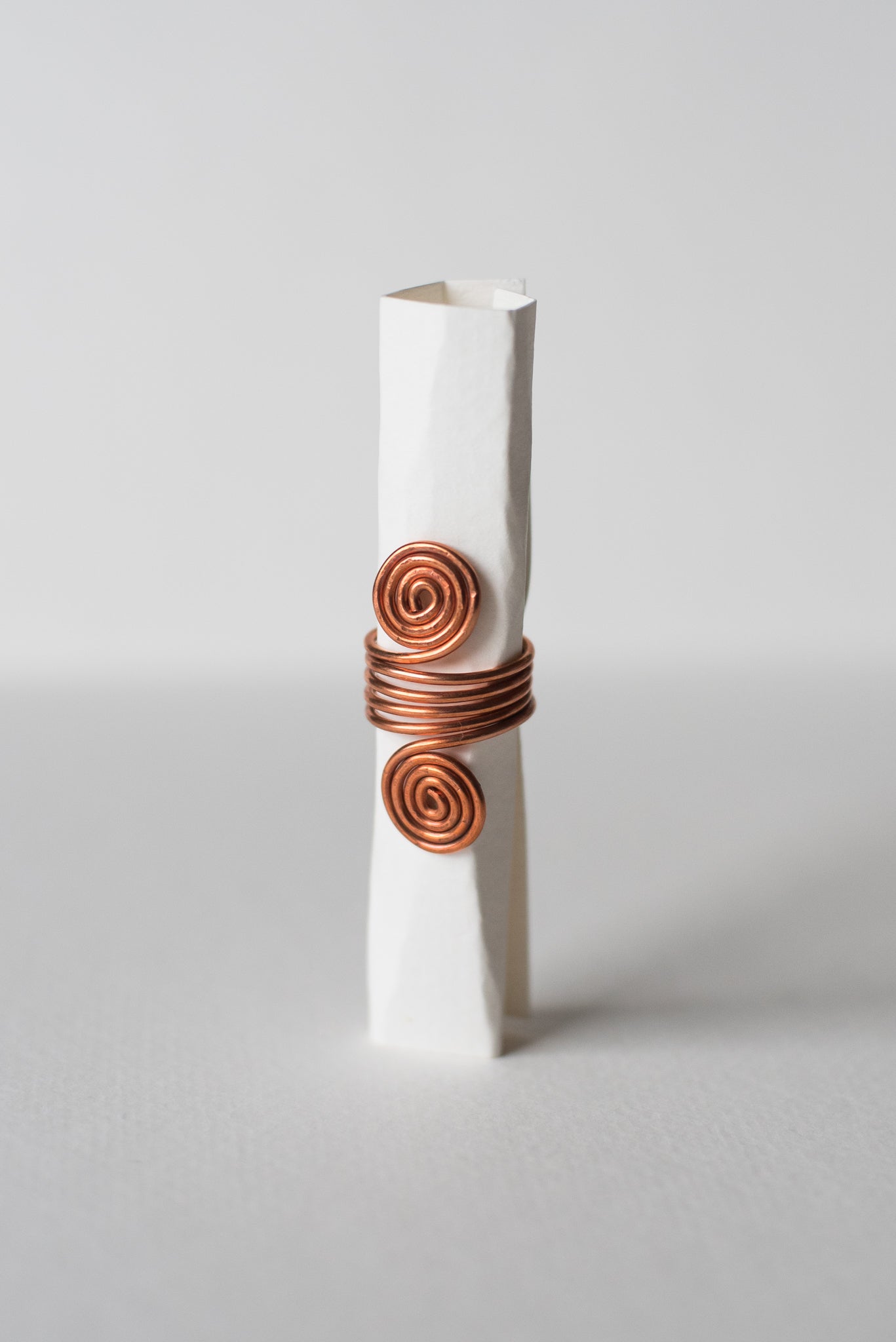 SACRED CUBIT DOUBLE SPIRAL RING