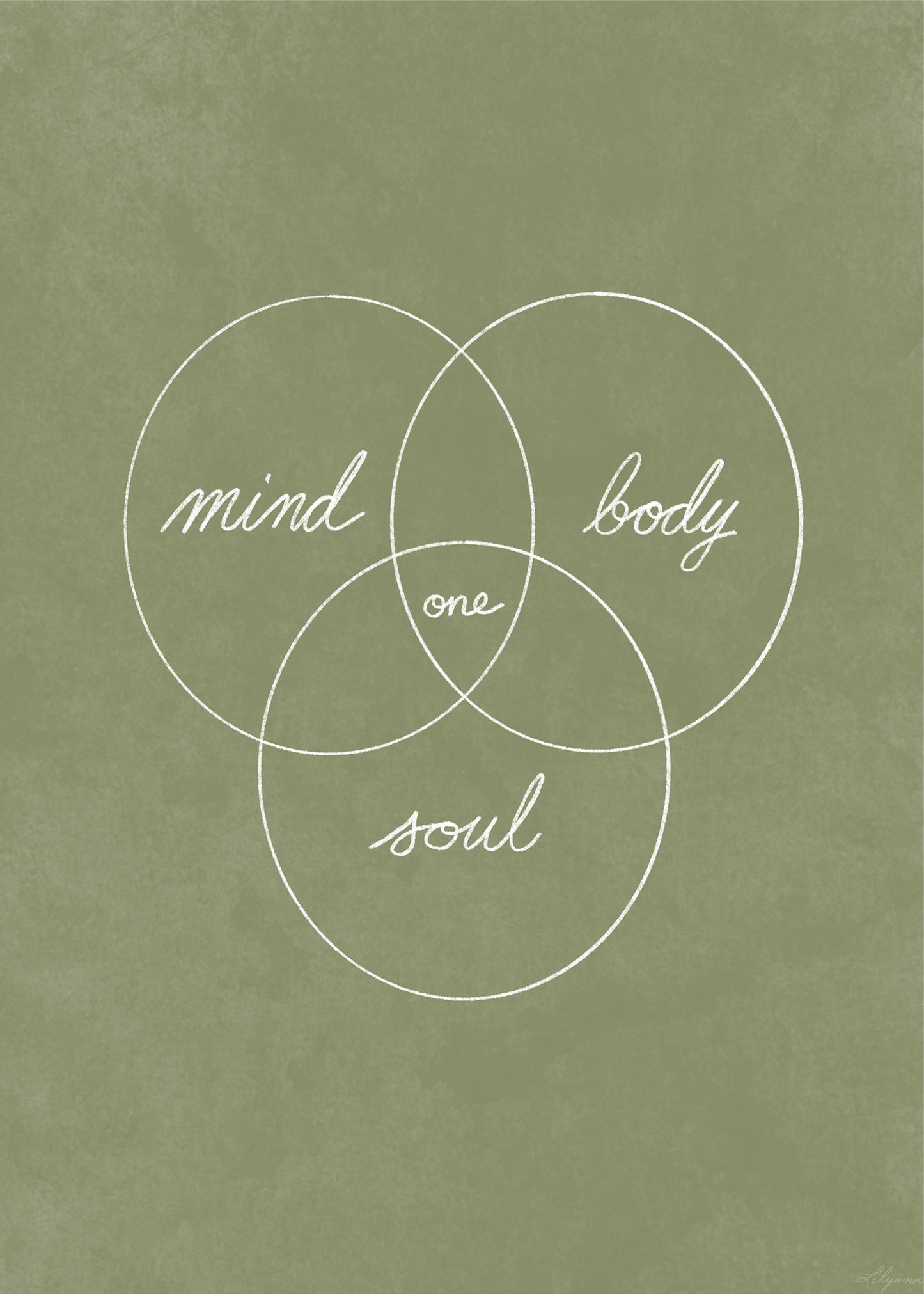Mind Body Soul as One Art Print